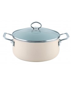 Garnek niski z pokrywą 24cm Avorio Riess