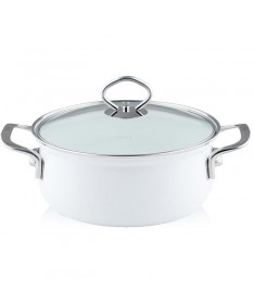 Garnek niski z pokrywą 16cm Arctivweiss