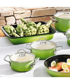 RIESS - Garnek niski z pokrywą 1,0l 16cm Smaragd