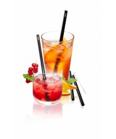 Zestaw 4 słomek szklanych 18cm FUTURE