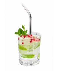 Zestaw 4 słomek stalowych 23cm FUTURE