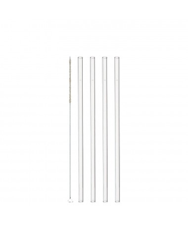 Zestaw 4 słomek szklanych 23cm CIAO