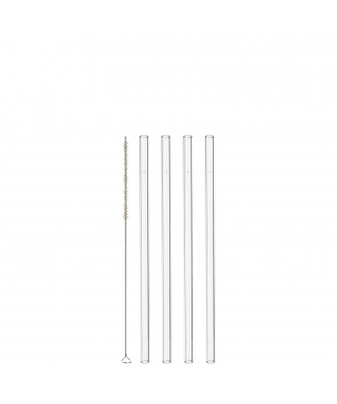 Zestaw 4 słomek szklanych 20cm CIAO