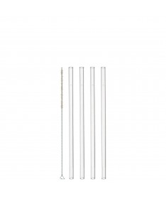 Zestaw 4 słomek szklanych 20cm CIAO