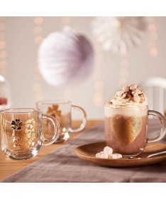 Szklanka 0,4l serce z kwiatów... EMOZIONE