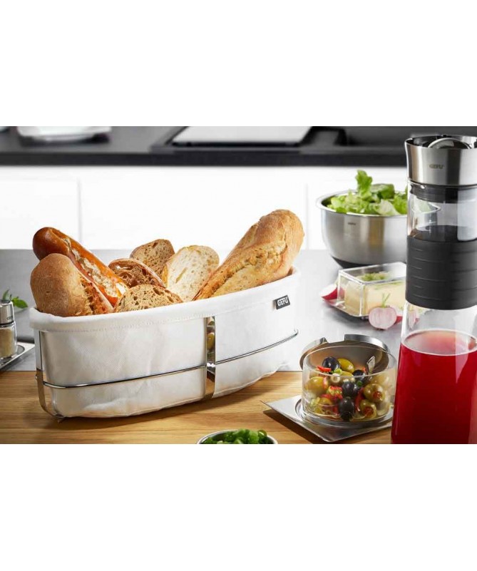 Koszyk na pieczywo owalny, biały BRUNCH