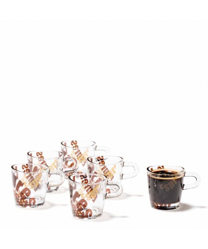 Kpl.6 espresso z napisem 75ml LOOP