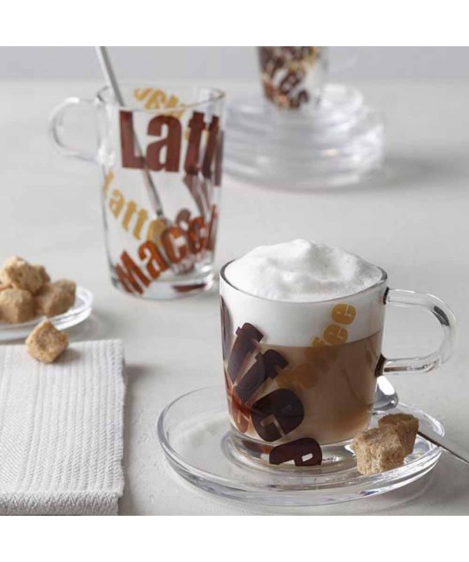 Kpl. 6 szklanek napis do latte 365ml LOOP