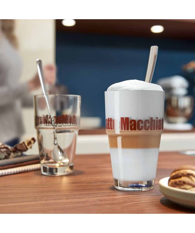 Zestaw 2 szklanek z łyżeczkami Latte Solo -...