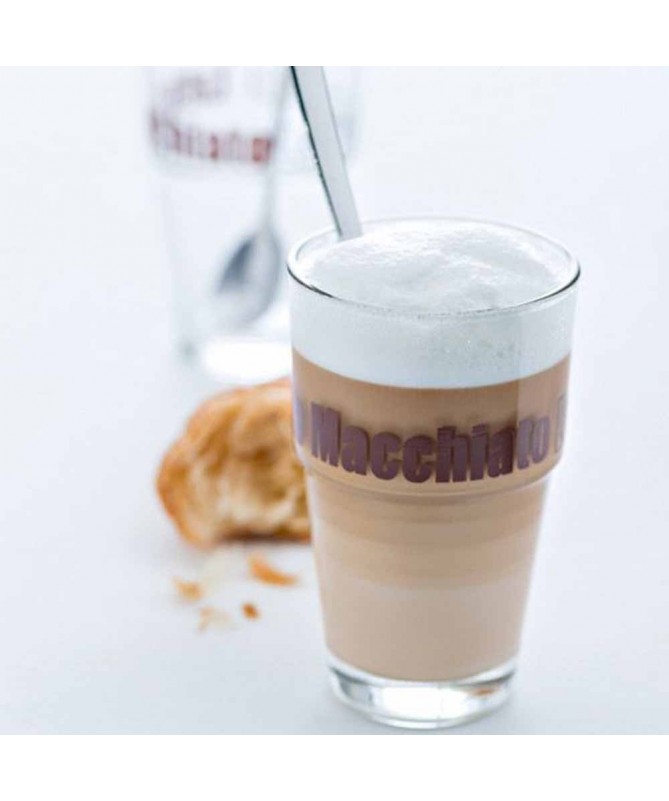 Zestaw 2 szklanek z łyżeczkami Latte Solo -...