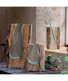 Wazon drewno/szkło 20 Casolare - Leonardo