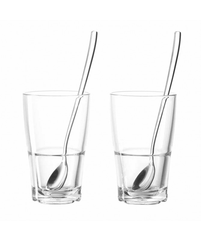 Zestaw 2 szklanek z łyżeczkami Senso - Leonardo