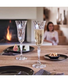 Zestaw 6 kieliszków do szampana 185ml VOLTERRA