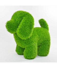 Figurka rzeźba ze sztucznej trawy PIES STOJĄCY 50cm