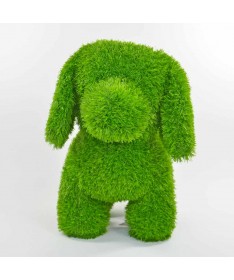 Figurka rzeźba ze sztucznej trawy PIES STOJĄCY 50cm