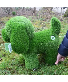 Figurka rzeźba ze sztucznej trawy PIES STOJĄCY 50cm