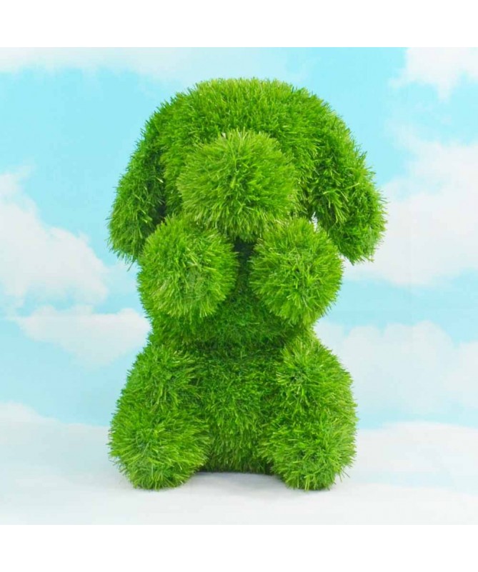 Figurka ze sztucznej trawy PIES SIEDZĄCY 50cm