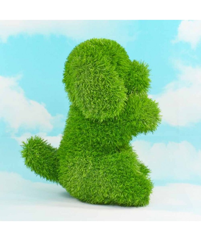 Figurka ze sztucznej trawy PIES SIEDZĄCY 50cm