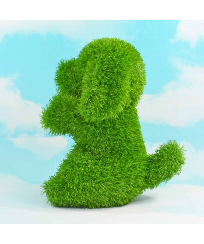 Figurka ze sztucznej trawy PIES SIEDZĄCY 50cm