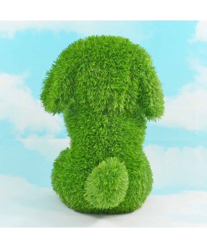 Figurka ze sztucznej trawy PIES SIEDZĄCY 50cm