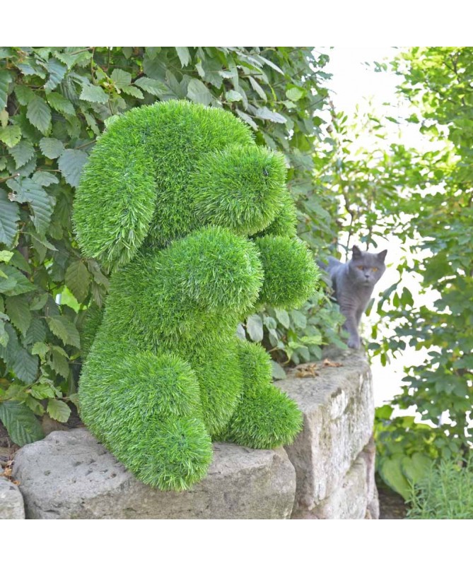 Figurka ze sztucznej trawy PIES SIEDZĄCY 50cm