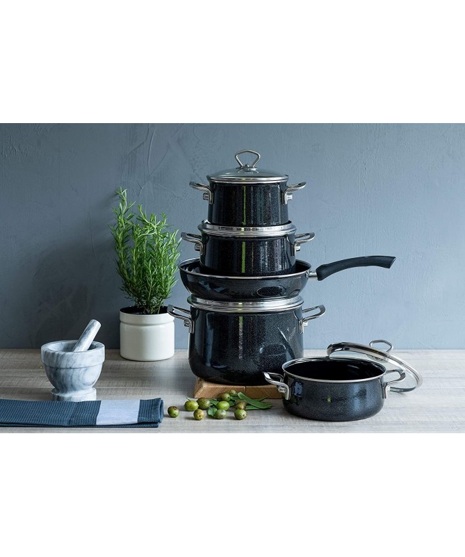 RIESS - Zestaw garnków 5cz. Black Magic RIESS