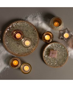 Drewniana patera z mozaiką 28cm ORNARE