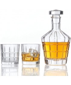 Kpl. karafka + 2szkl. do whisky SPIRITII