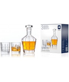 Kpl. karafka + 2szkl. do whisky SPIRITII