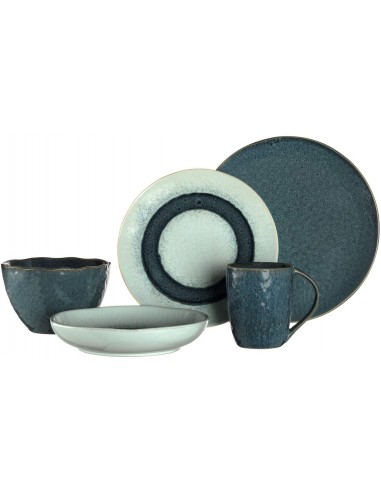 Talerz płaski 27cm niebieski 6szt MATERA