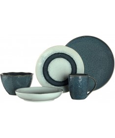 Talerz płaski 27cm niebieski 6szt MATERA