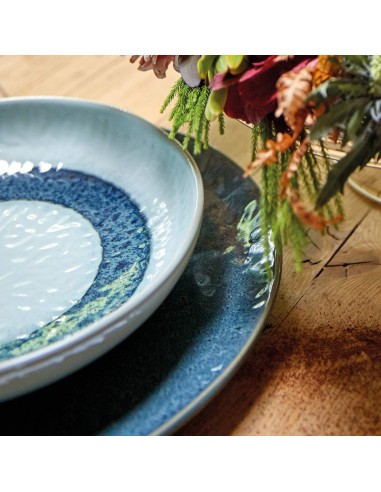 Talerz płaski 27cm niebieski 6szt MATERA