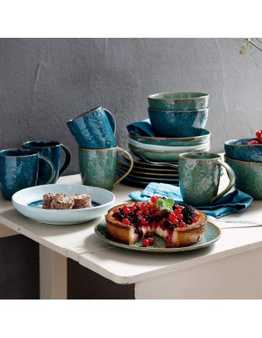 Talerz płaski 27cm niebieski 6szt MATERA