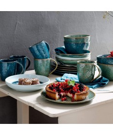 Talerz płaski 27cm niebieski 6szt MATERA