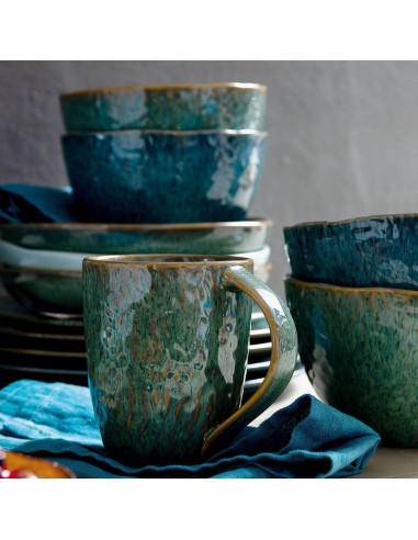 Talerz płaski 23cm zielony 6szt. MATERA