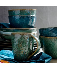 Talerz płaski 23cm zielony 6szt. MATERA