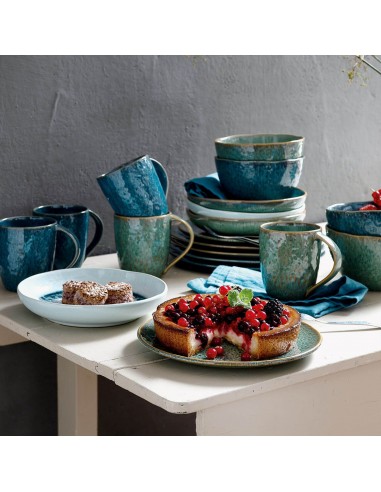 Talerz płaski 23cm zielony 6szt. MATERA