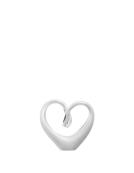 Serce szklane białe