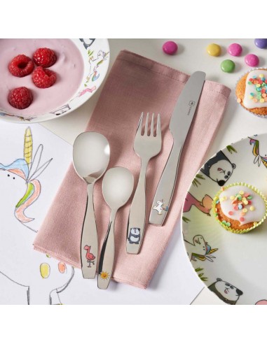 Zestaw 4cz. sztućców dziewczynka