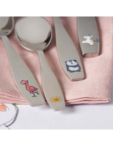 Zestaw 4cz. sztućców dziewczynka