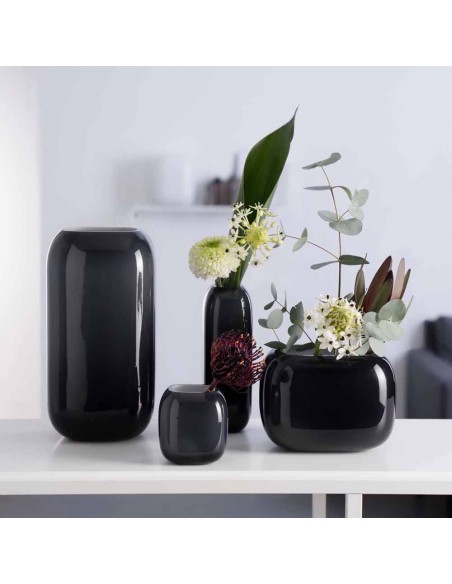Wazon h 21cm czarny Milano - Leonardo