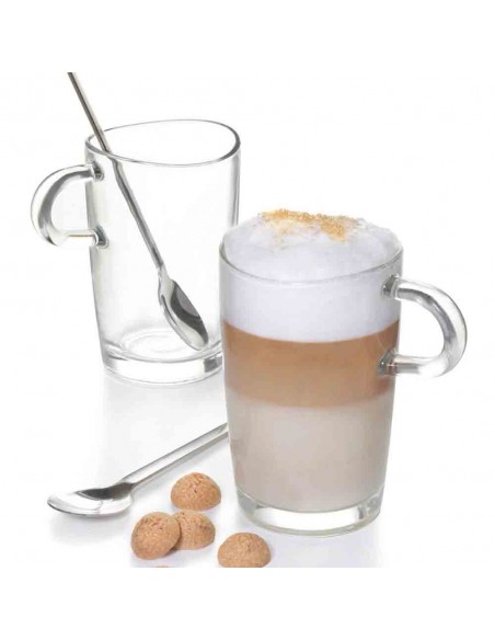 Zestaw 2cz. szklanek z łyżeczkami 365ml LOOP