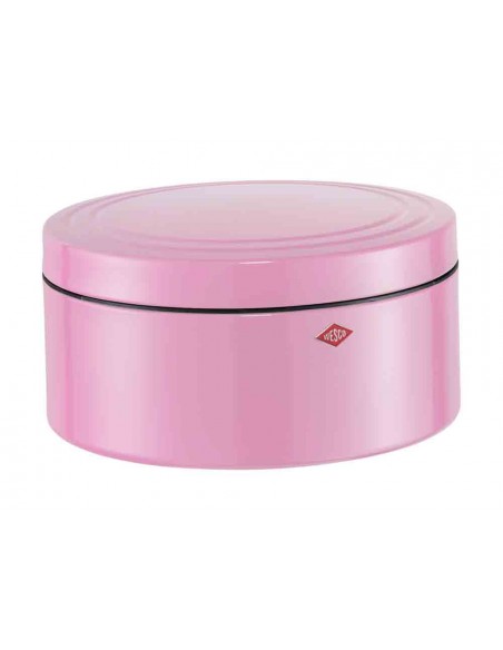 Pojemnik na pieczywo okrągły różowy CL