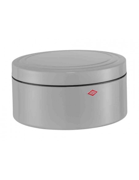 Pojemnik na pieczywo okrągły szary MATT