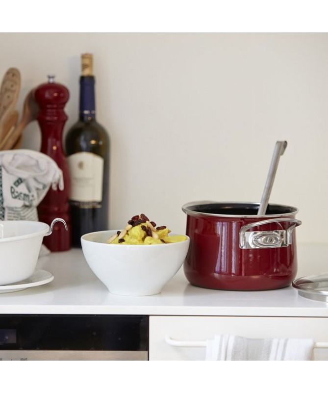 RIESS - Garnek wysoki z pokrywą 24cm Rosso