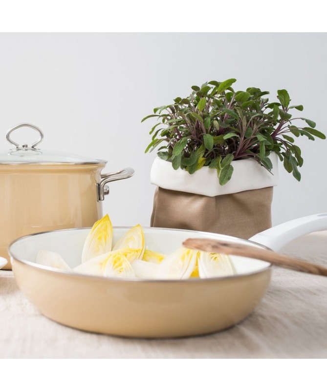 RIESS - Garnek wysoki 24cm Cappuccino