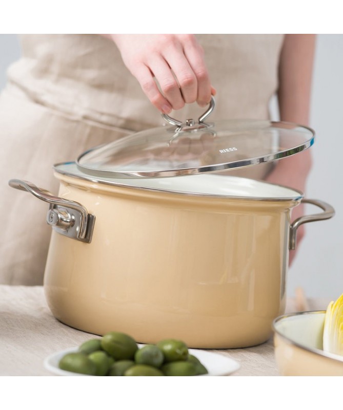 RIESS - Garnek wysoki 24cm Cappuccino