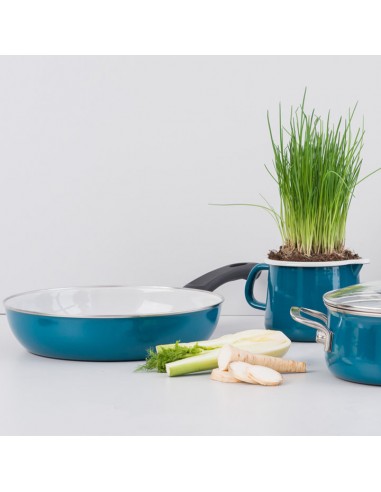 RIESS - Garnek wysoki z pokrywą 2,0 16cm Aquamarin