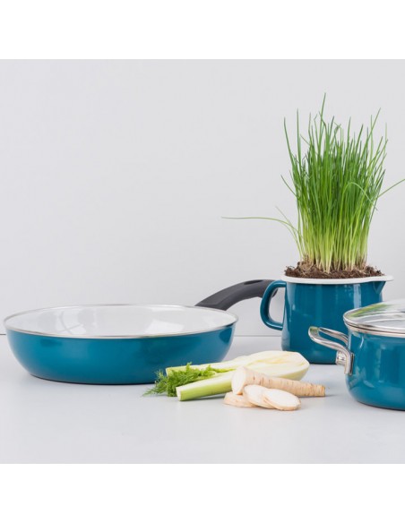 RIESS - Garnek wysoki z pokrywą 2,0 16cm Aquamarin