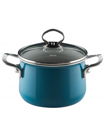 RIESS - Garnek wysoki z pokrywą 2,0 16cm Aquamarin